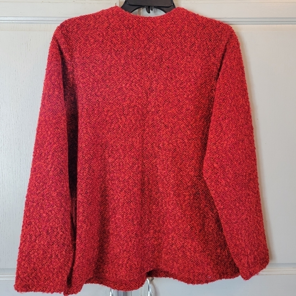 C.D. Sport Red Orange Embroidered Embellishmented Sweater - Picture 4 of 7